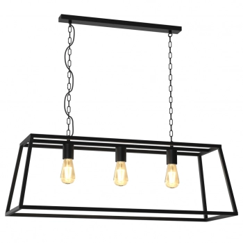 Frame lampa wisząca 3xE27 czarny mat Luminex