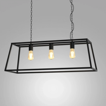 Frame lampa wisząca 3xE27 czarny mat