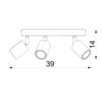 Fun lampa sufitowa, spot 5xGU10 biały