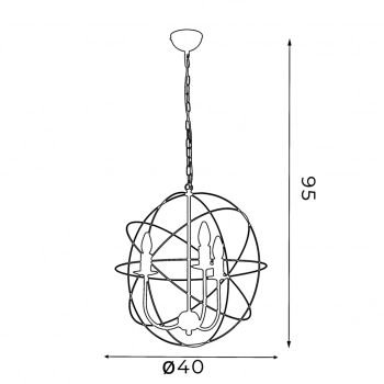 Globe lampa wisząca 3xE14 biały mat