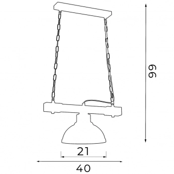 Hakon lampa wisząca 1xE27 zdobienie ręczne