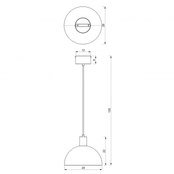 Handa lampa wisząca 1xE27 czarny mat