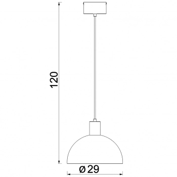 Handa lampa wisząca 1xE27 biały mat