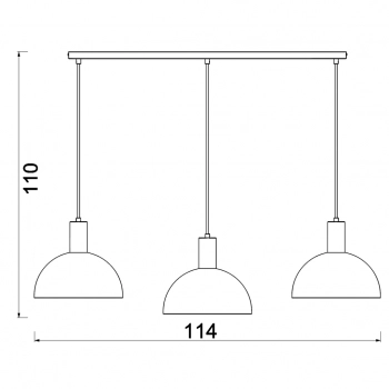 Handa lampa wisząca 3xE27 biały mat