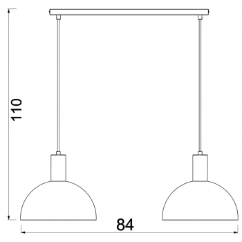 Handa lampa wisząca 2xE27 czerwony mat