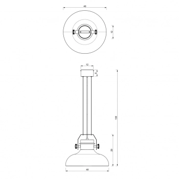 Helsing lampa wisząca 1xE27 czarny mat, złoto mat