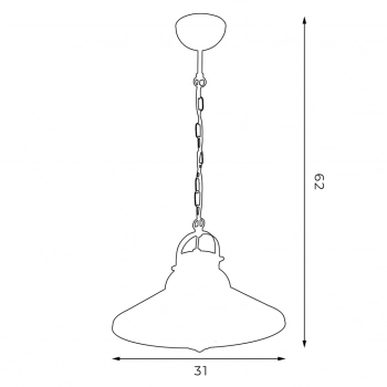 Iron lampa wisząca 1xE27 czerwony mat