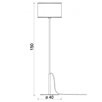 Jute lampa podłogowa 1xE27 czarny struktura drobna