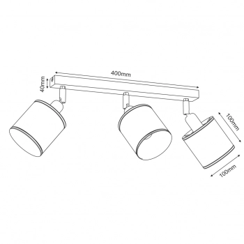 Jute spot lampa sufitowa 3xE14 biały mat