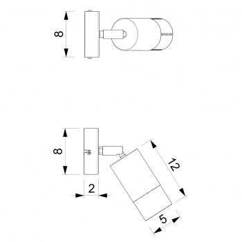 Link lampa sufitowa, spot 1xGU10 czarny mat