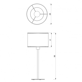 Loft shade lampka stołowa 1xE27 czarny mat