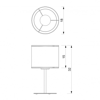 Loft shade lampka stołowa 1xE27 biały mat