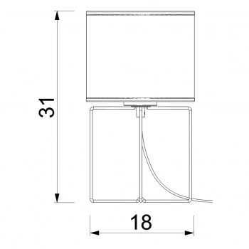 Loft shade lampka stołowa 1xE27 złoto mat