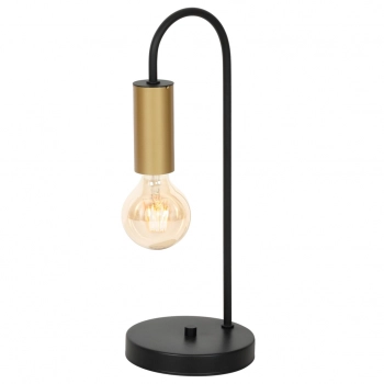 Loppe lampka stołowa 1xE27 czarny mat, złoto mat Luminex