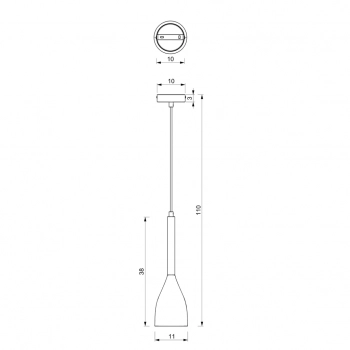 Muza NEW lampa wisząca 1xE27 biały mat