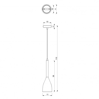 Muza lampa wisząca 1xE27 czarny mat, miedziane złoto