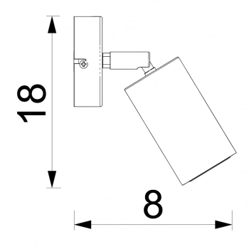 Nisse lampa sufitowa, spot 1xGU10 czarny mat