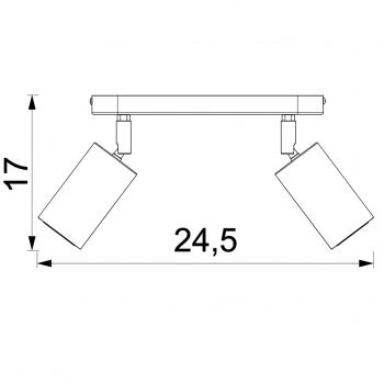 Nisse lampa sufitowa, spot 2xGU10 czarny mat