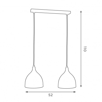 Noak classic lampa wisząca 2xE27 czarny mat