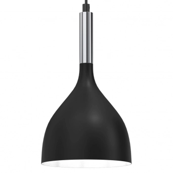 Noak lampa wisząca 1xE27 czarny mat, chrom