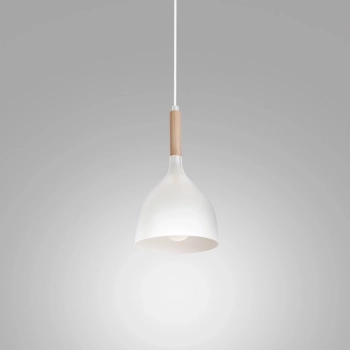 Noak wood lampa wisząca 1xE27 biały mat