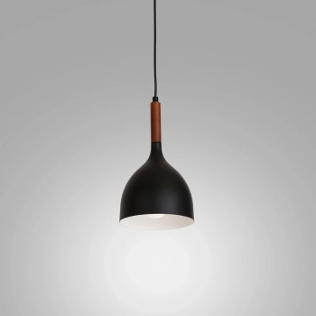 Noak wood lampa wisząca 1xE27 czarny mat