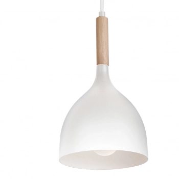 Noak wood lampa wisząca 4xE27 biały mat