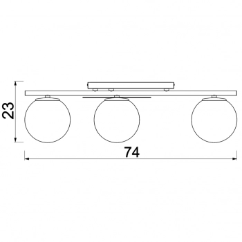 Orbital lampa sufitowa 3xE27 czarny mat