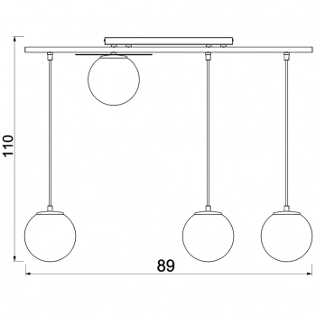 Orbital lampa wisząca 4xE27 czarny mat