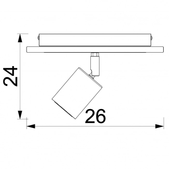 Ordea lampa sufitowa, spot 1xGU10 czarny mat, złoto połysk