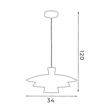 Plato lampa wisząca 1xE27 biały mat, czarny mat