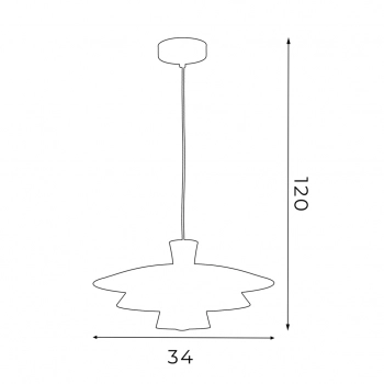 Plato lampa wisząca 1xE27 tytanowe złoto, złoto mat