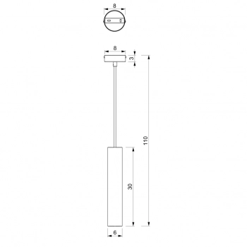 Raito lampa wisząca 1xGU10 czarny mat