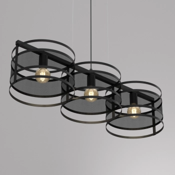 Rim lampa wisząca 3xE27 czarny mat