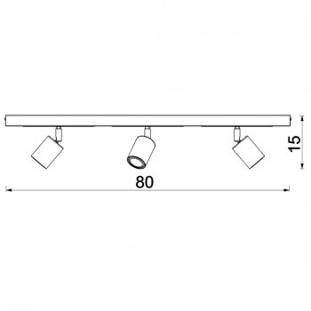 Rodez lampa sufitowa, spot 3xGU10 czarny mat, złoto połysk