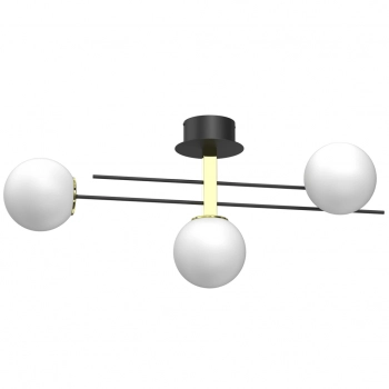 Satelit lampa sufitowa 3xE27 czarny mat, złoto połysk Luminex