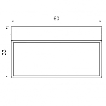 Shelf kinkiet, kwietnik 1xLED 3W czarny mat