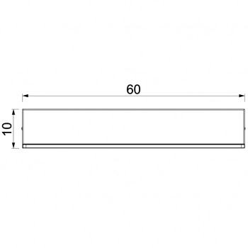 Shelf kinkiet, kwietnik 2xLED 6W czarny mat