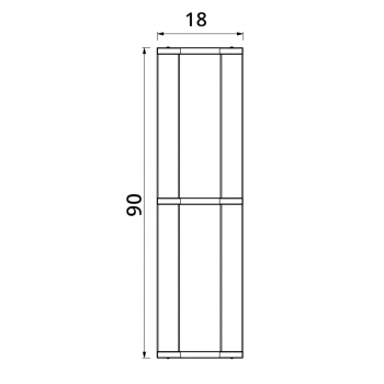 Shelf kinkiet, kwietnik 2xLED 9W czarny mat