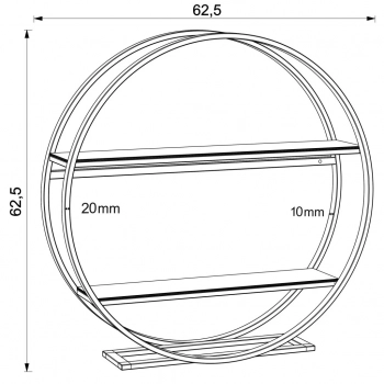 Shelf kwietnik  czarny mat