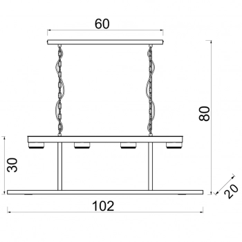 Shelf lampa wisząca 4xGX53 biały drobna struktura