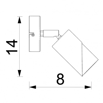 Shift lampa sufitowa, spot 1xGU10 czarny mat, chrom