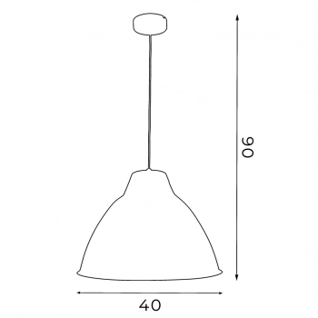 Skal lampa wisząca 1xE27 biały mat