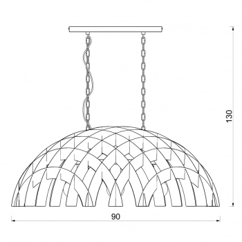 Space lampa wisząca 3xE27 tytanowe złoto