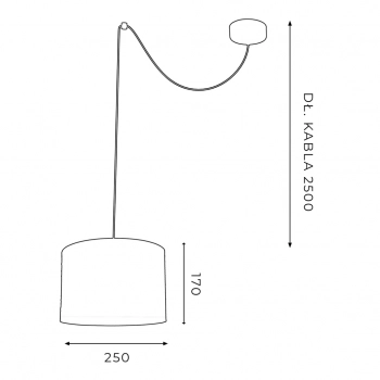 Spindel Rattan lampa wisząca 1xE27 czarny mat