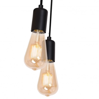 Spindel lampa wisząca 5xE27 czarny mat