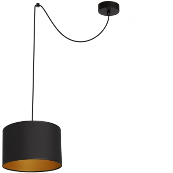 Spindel shade lampa wisząca 1xE27 czarny mat Luminex