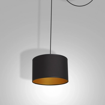 Spindel shade lampa wisząca 1xE27 czarny mat