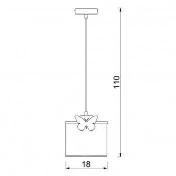 Sweet lampa wisząca 1xE27 biała