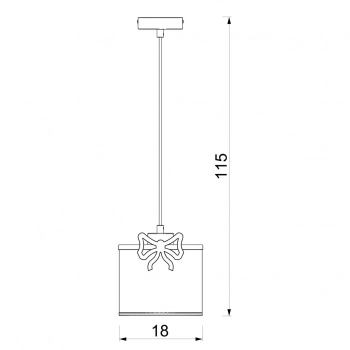 Sweet lampa wisząca 1xE27 różowa